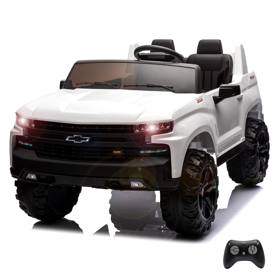 24V Ride On Car Truck Chevrolet Silverado Kids Electric Vehicle 2-Seater Battery Powered With Remote Control